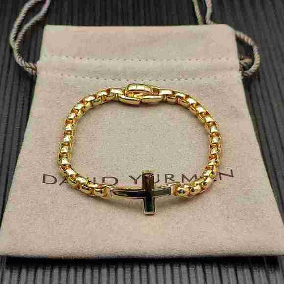 David Yurman® Jewelry - David Yurman Gold Box Chain Cross Link Bracelet Includes Brand Dust Bag